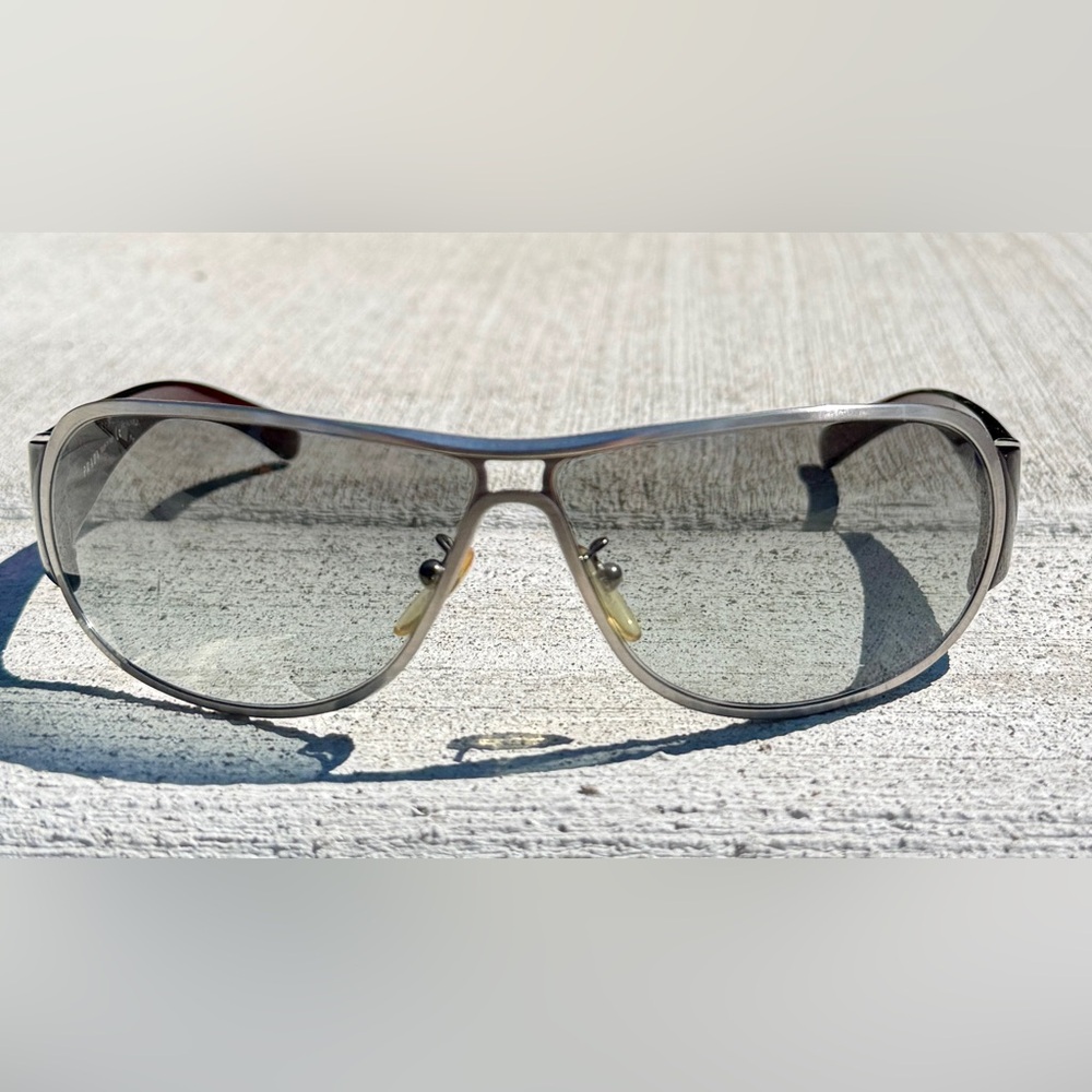 Prada Women's Sunglasses - Brown and Silver - Picture 5 of 5